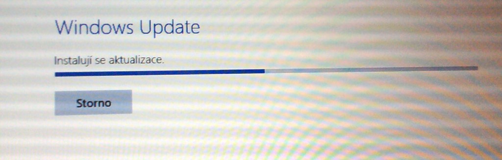 Progress bar aktualizace Windows 8